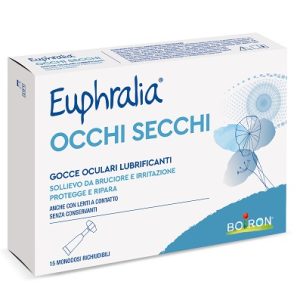 GOCCE OCULARI LUBRIFICANTI EUPHRALIA OCCHI SECCHI 15 MONODOSE RICHIUDIBILI X 0,5 ML